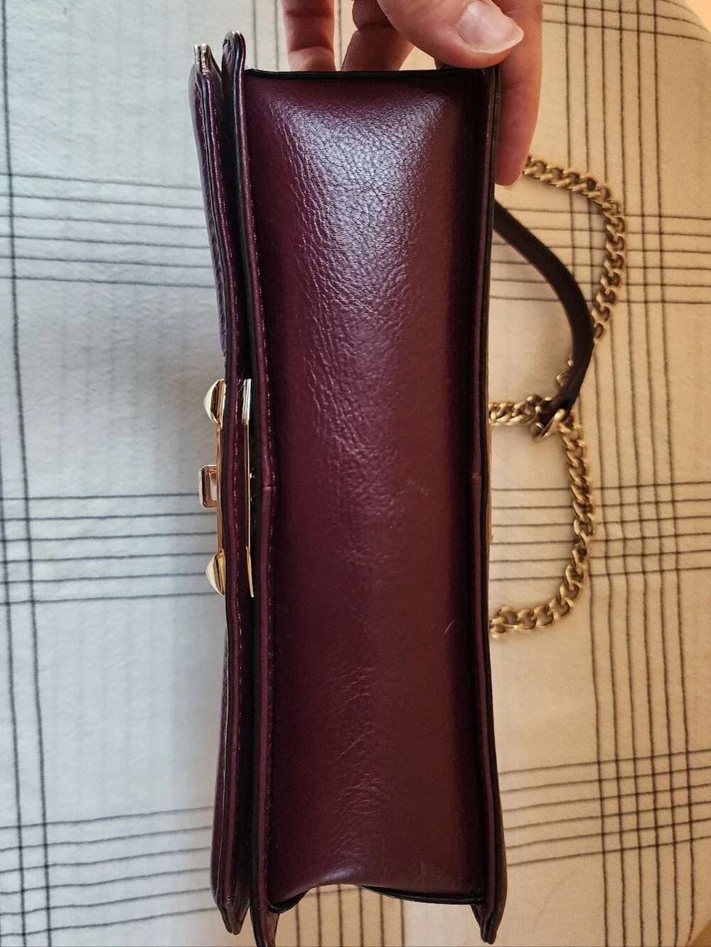 Rebecca Minkoff Quilted Chevron Love Crossbody Bag, Burgundy